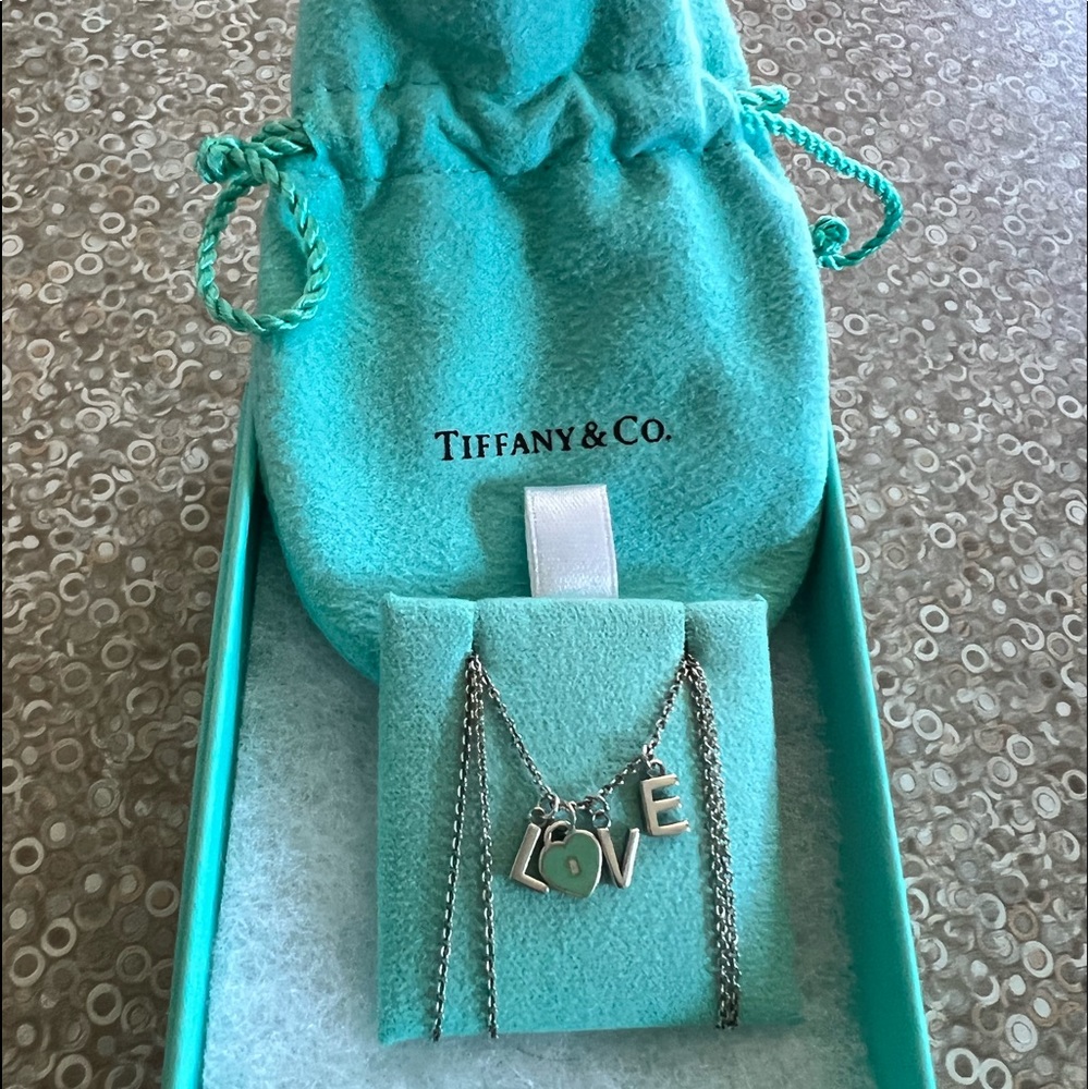 Tiffany’s love chain with LOVE pendant